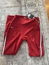 SET ACTIVE Limited Sportbody Sporty Stripe Leggings Sz S Red