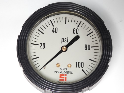 Span Instruments 1511154 LFS220-100-PSI-G 2-1/2" Manometer 0-100 PSI Bott... - Bild 4 von 7