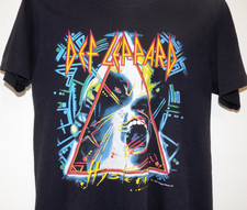 TRUE VINTAGE 1987 DEF LEPPARD HYSTERIA TOUR T-SHIRT 2-SIDE MEDIUM EXCELLENT