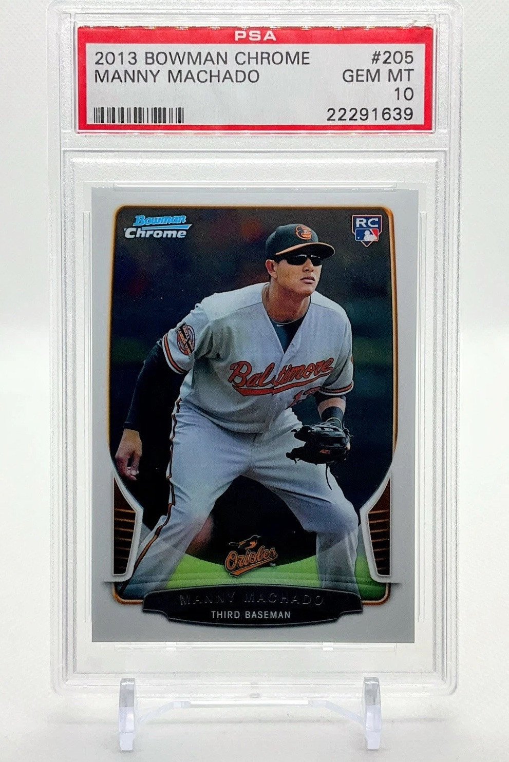 2013 Bowman Chrome Manny Machado #205 Rookie PSA 10 Gem Mint RC