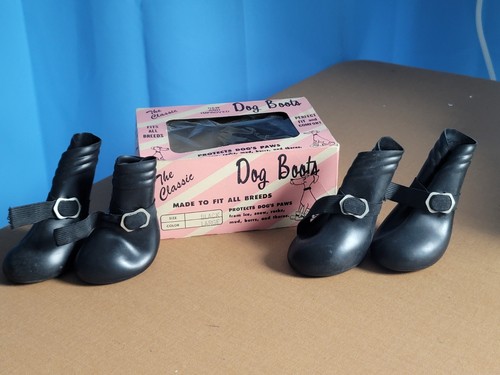 Dog Boots Vintage In Original Box 4 Total Anne Ardmore Size Large(3191HMT) - Picture 2 of 14