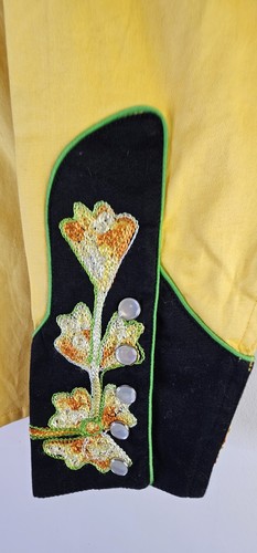 Rockmount Ranch Wear Shirt Mens L Black Yellow Snap Floral Embroidered - Picture 7 of 10
