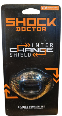 SHOCK DOCTOR Inter-Change Shield For Mouthpieces Gold Tribal Design NEW