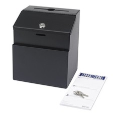 Image of Safco Black Locking Suggestion Box in Black