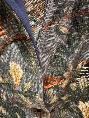 Sugar Street Weavers Damen Jacke One Size Tweed Gobelin Blumen Vögel Knopf - Bild 5 von 9