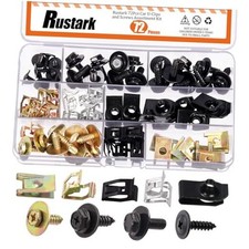 72Pcs Engine Under Cover Splash Shield Bolt Nut Clip Kit and 72 Pieces Set