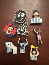 Lionel Messi Shoe Charms Compatible With Crocs Soccer Football Set Of 8