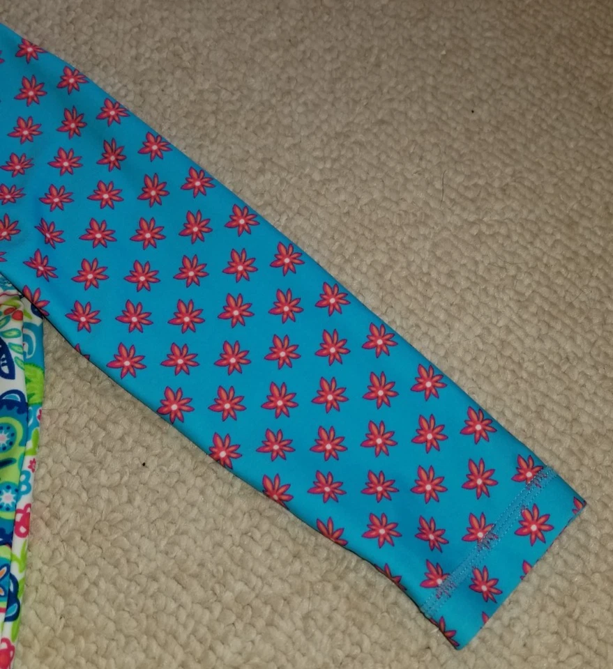 Traje de baño para bebé-TOMMY BAHAMA-azul/verde 'Paisley One-Piece Rash Guard'-24M Foto 2 de 4