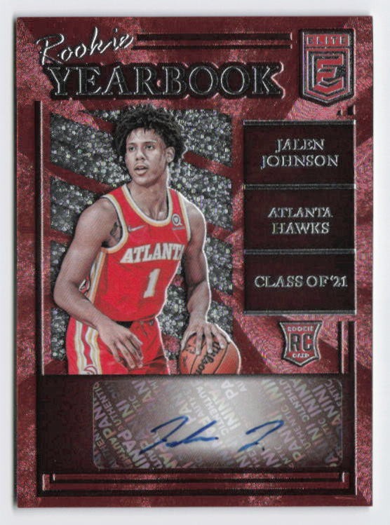 2021-22 Jalen Johnson RC Panini Donruss Elite Rookie Yearbook Auto #RY-JJO Hawks