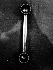 Tupperware Black Dual Melon Baller Spoon Two Sizes Vintage Kitchen Gadget Tool