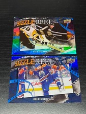 Lot of 2 2025-26 Upper Deck Series Sizzle Reel - Leon Draisaitl & David Pastrnak
