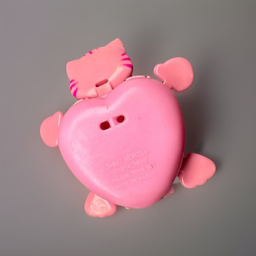 De colección 1986 Galoob Sweet Secrets Gato Rayas Rosa Pequeño Gatito Maquillaje Compacto Raro - Imagen 11 de 23