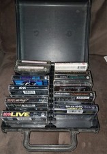 Lot Of 11 Rock N Roll Cassette Tapes With Carry Case