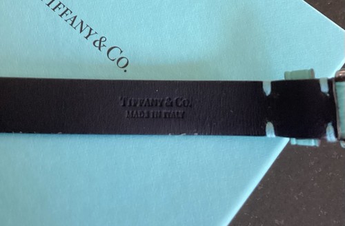 NEU Tiffany & Co blau Leder Return To Tiffany Doppel Wickel Armband L/XL - Bild 4 von 5