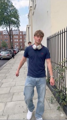 Fred Perry Vintage Polo Shirt Navy Rot Weiß S Laurel Wreath Terrace Wear Old Mon