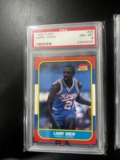 1986 Fleer PSA 8 Lot Larry Drew,Pat Cummings, World B Free