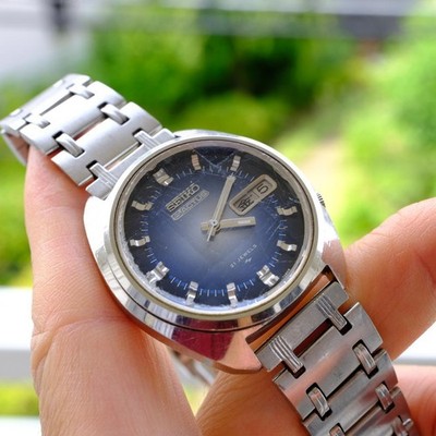 Seiko 5 Actus Automatic 21 Jewels Blue Gradient Watch Wrist 18cm From Japan