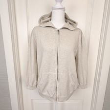 Maglione Lauren Ralph Lauren donna XL beige felpa con cappuccio manica 1/2...