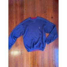 Tommy Hilfiger Navy Crewneck Sweater XL Crest Logo 100 Cotton