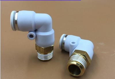Z 5PCS NEW STNC L-type threaded quick elbow YPL12-03 #tp