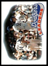 1989 Topps Dodgers Leaders - Orel Hershiser/Mike Scioscia/Steve Sax Los Angeles