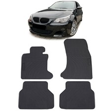 Auto Gummi Fußmatten Schwarz Premium Set passend für 5er BMW E60 E61 03-10