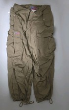 UFO Vintage 1990s Parachute Tan Cargo Panta Size Extra Small