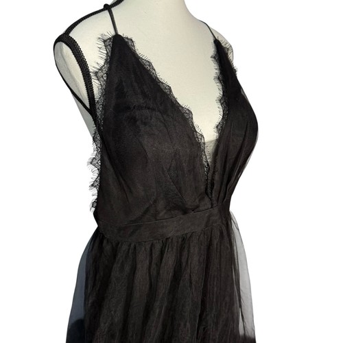Rated PG Prom Girl nero maxi taglia 14 grunge stravagante gotico fata emo scuro floreale - Foto 4 di 10