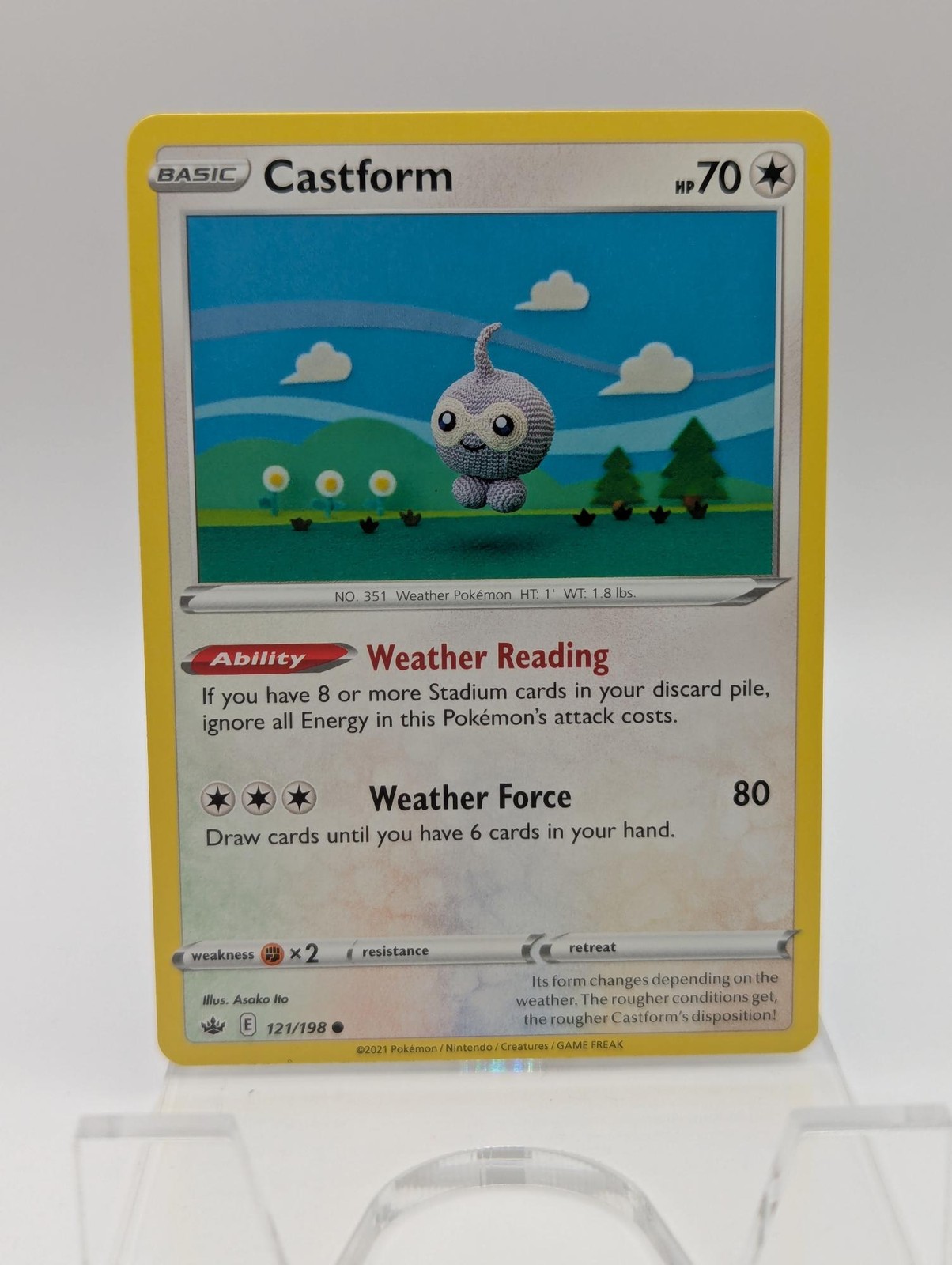 Castform 121/198 Common Chilling Reign Asaka Ito Pokemon NM
