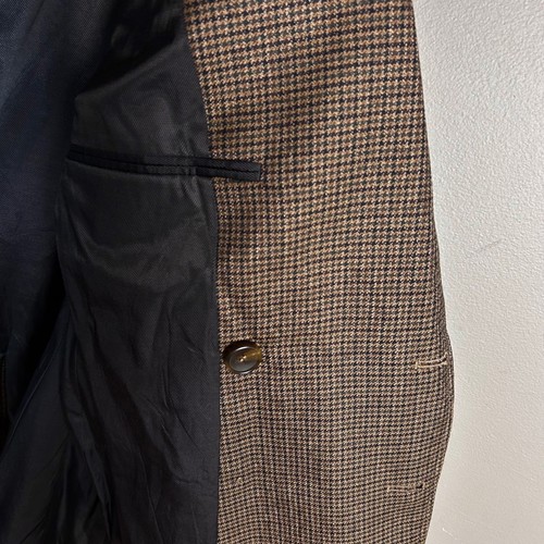 A.L.C. Blazer Jacket Women's Size 12 Double Breasted Plaid Brown Wool Preppy - Picture 10 of 13