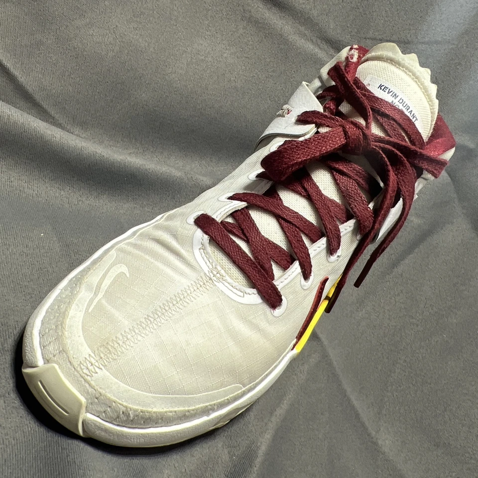 Nike KD 13 Shoes Mens Size 8.5 Kevin Durant White Maroon Basketball CT6707-991 - Image 4 of 4