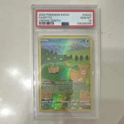 Pokemon Crown Zenith Galarian Gallery Ditto GG22/GG70 Full Art Holo PSA 10