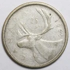 1959 25c Canada 80% Silver Quarter - RAW - 25 Cents - Queen Elizabeth II