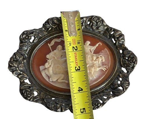 1950s Rosetta Chariot Cameo Brass Frame By Burwood Products Vintage - Picture 5 of 5