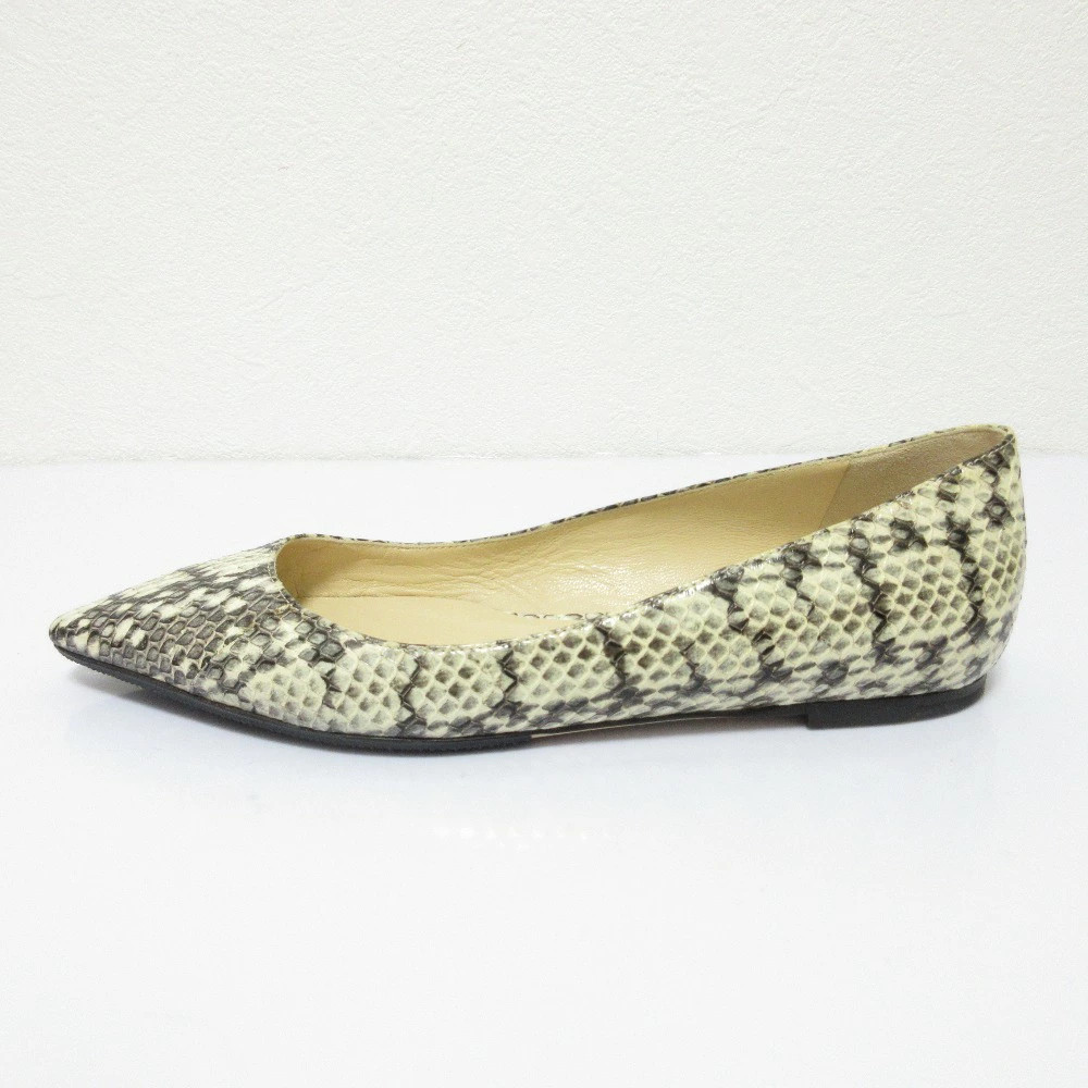 Jimmy Choo Python Leather Pointed Toe Flat Pumps … - image 3