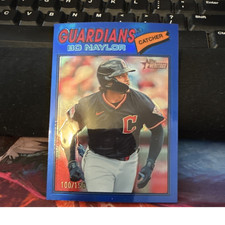 Topps 2026 Heritage Bo Naylor #256 Chrome Blue Refractor Guardians /150 MLB