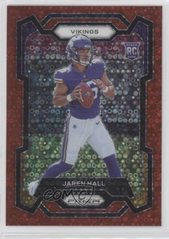 2023 Panini Prizm Rookies No Huddle Red 38/70 Jaren Hall #367 Rookie RC v9t