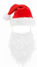 Santa Hat With Attached Beard Christmas St Nick