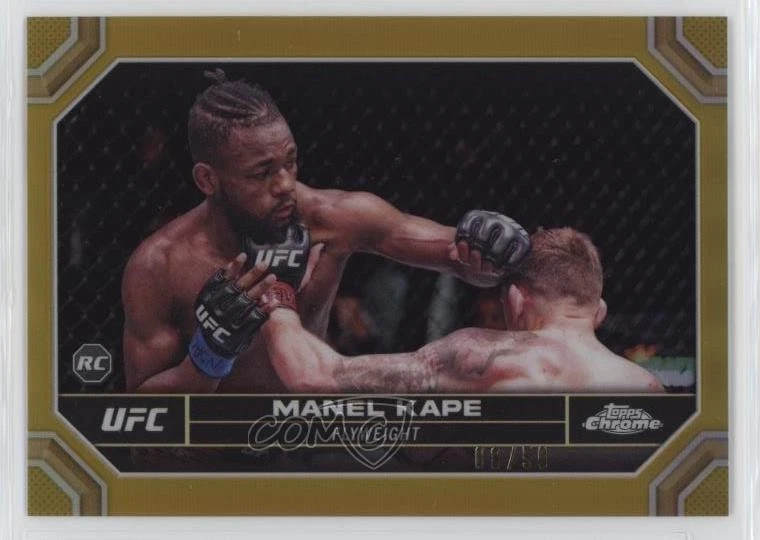 2024 Topps Chrome UFC Gold Refractor /50 Manel Kape #119 Rookie RC