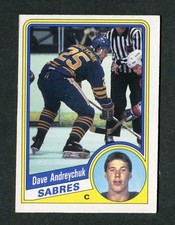 Dave Andreychuk Sabres NHL Hockey Rookie Card 1984-85 O-Pee-Chee #17 RC O-P-C. rookie card picture