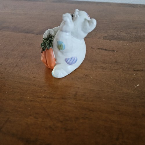 Vintage Ghost with Pumpkin Halloween Figurine Figure Decor Patch Read - Picture 2 of 9