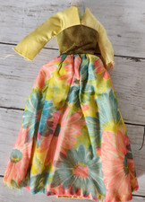 Barbie Yellow Pink Blue Floral Dress Doll Size READ