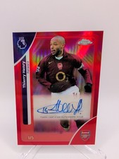 2025-26 TOPPS Chrome Premier League Thierry Henry Autogramm Red 1/5 Arsenal...