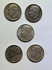 Lot of 5 1959 D United States Roosevelt Dimes