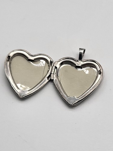 Vintage Sterling Silber 925 K "I LOVE YOU" Gravur Herz Foto Medaillon Anhänger - Bild 3 von 8