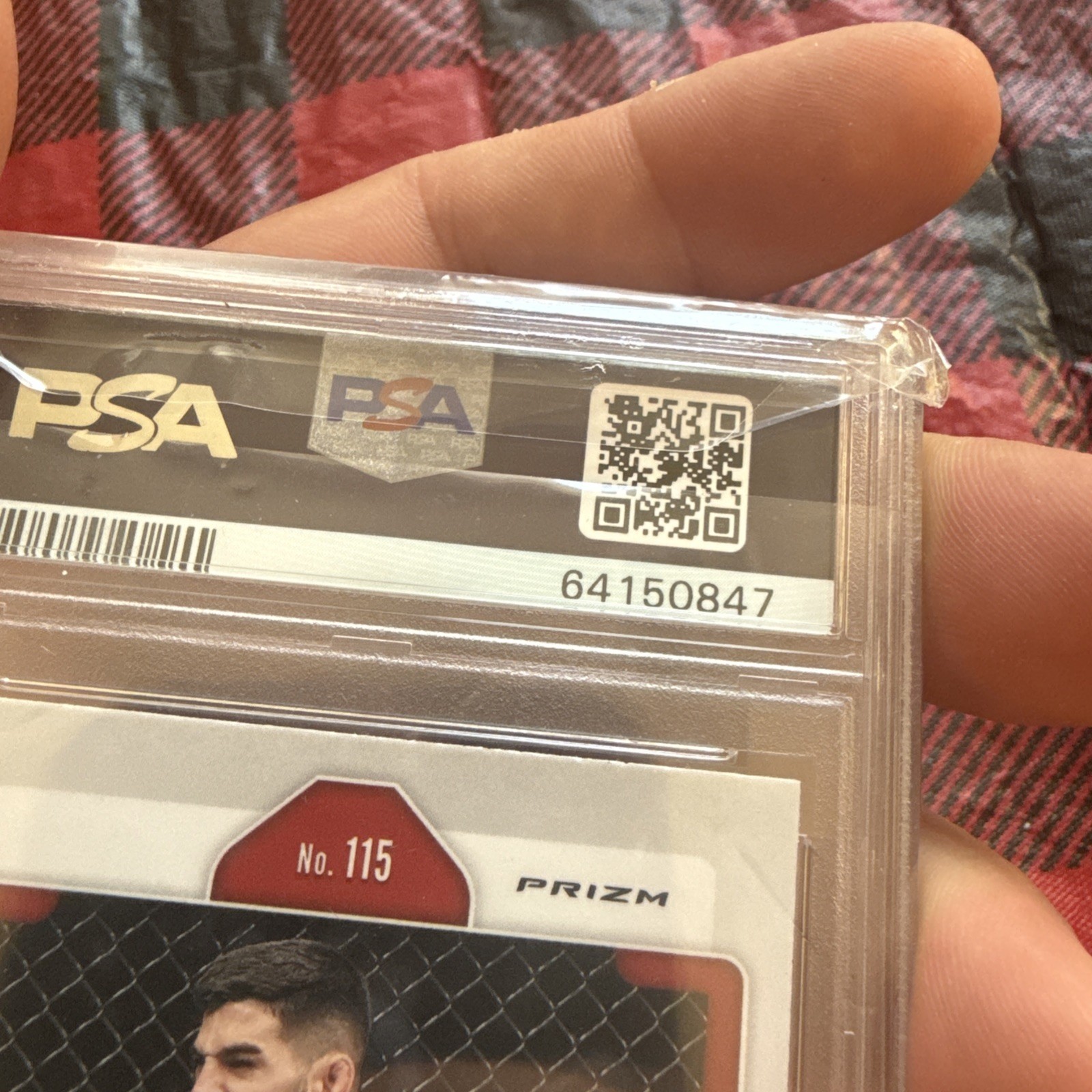 Ilia Topuria 2022 Prizm UFC Red Ruby Wave RC Rookie Card #115 PSA 9 MINT POP 1 view 4