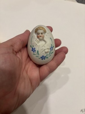 German Bisque Porcelain ''Birthing Egg''
