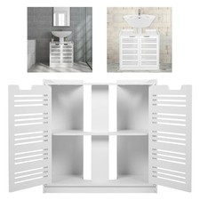 Bathroom Sink Cabinet Under Basin Unit Cupboard Storage Shelves Furniture White