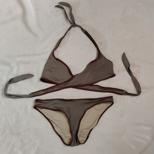 Victoria's Secret Womens Bikini Swimsuit Size S/M Buttery Soft Gray Taupe Brown - 第 1/16 張圖片