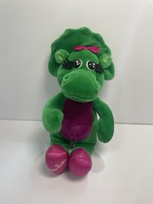 VTG Barney Friends Baby Bop Green Dinosaur Plush Toy 1992 Lyons 90s Kidcore